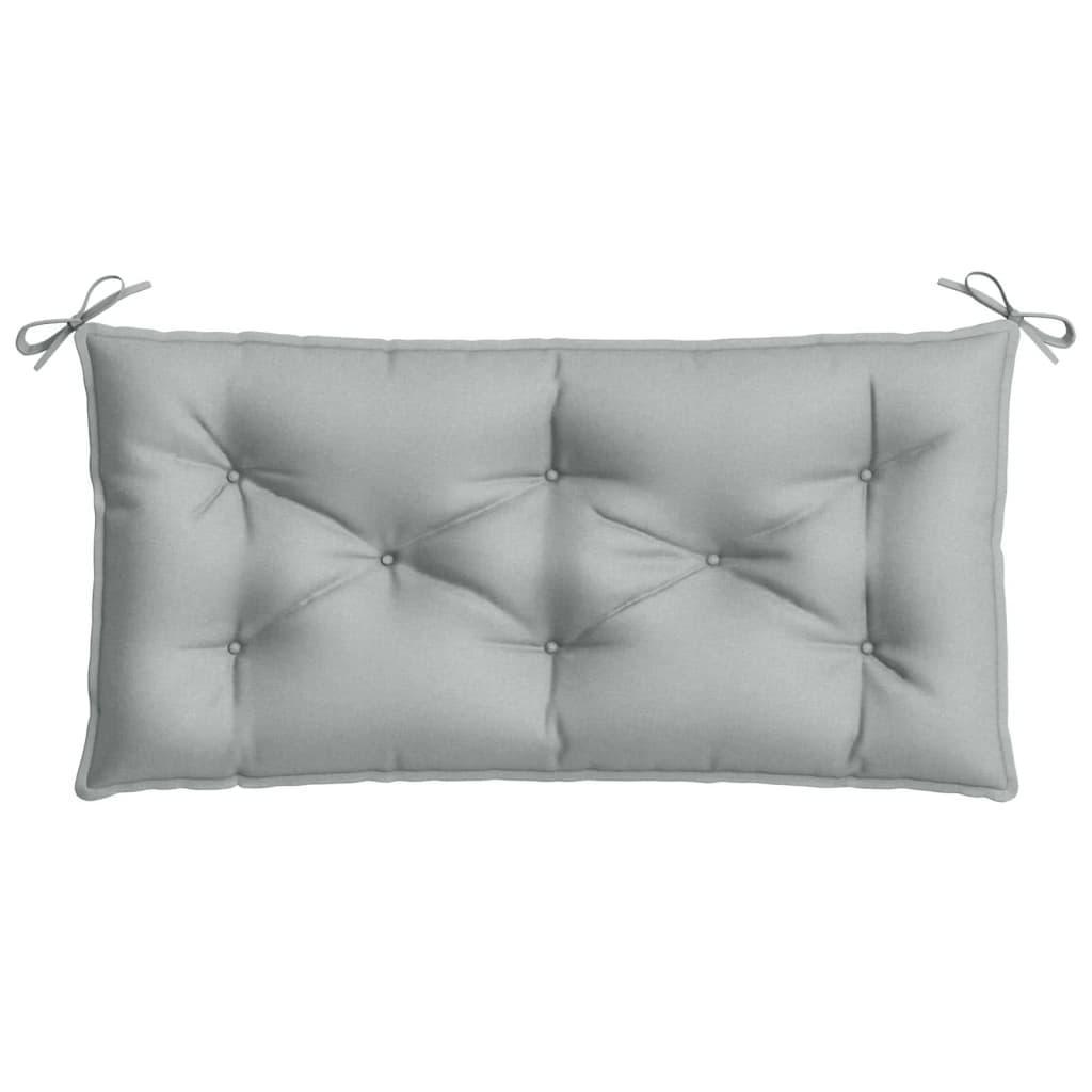 Coussins de banc de jardin lot de 2 gris clair mélangé tissu