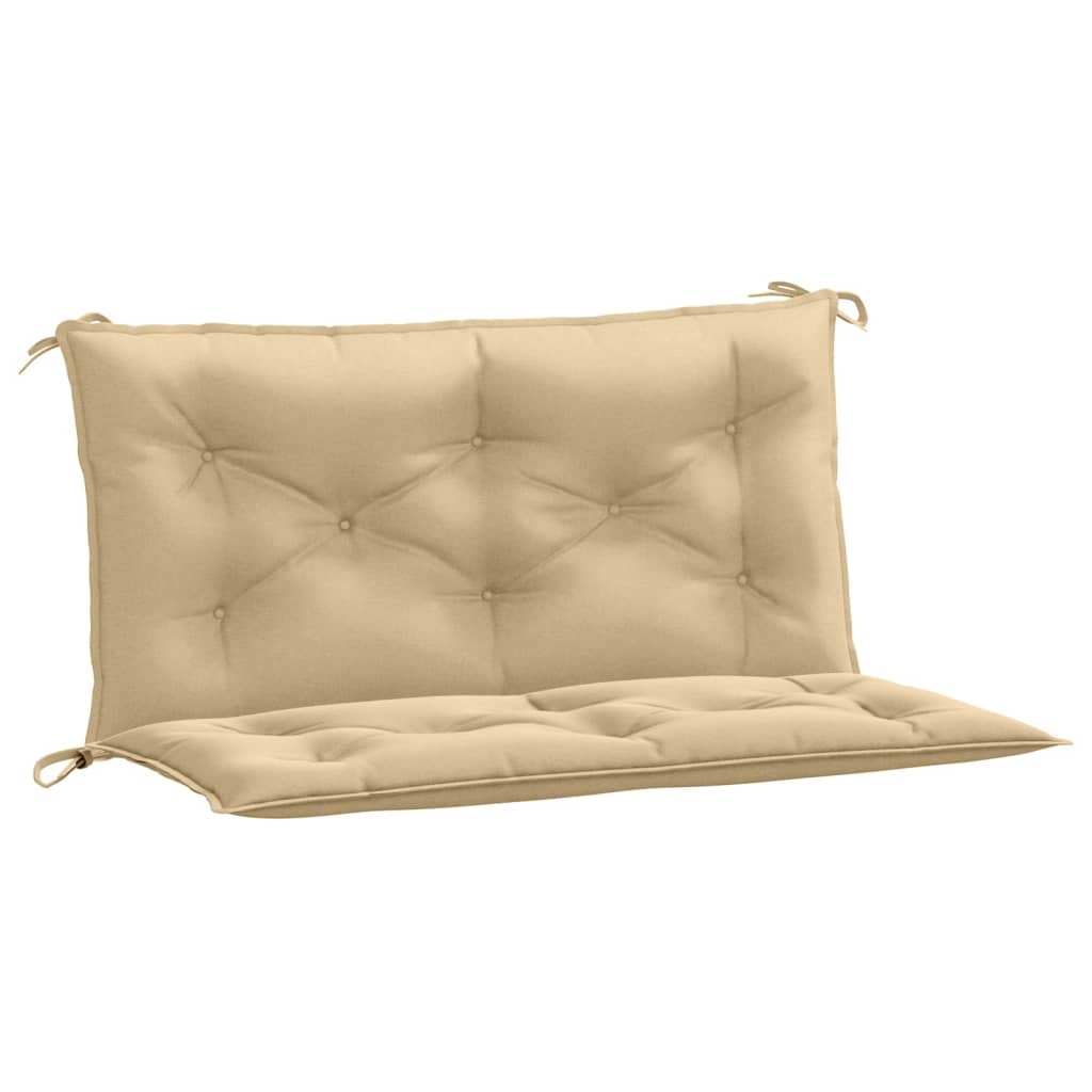 Coussins de banc de jardin lot de 2 beige mélangé tissu