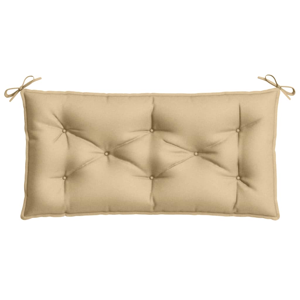 Coussins de banc de jardin lot de 2 beige mélangé tissu