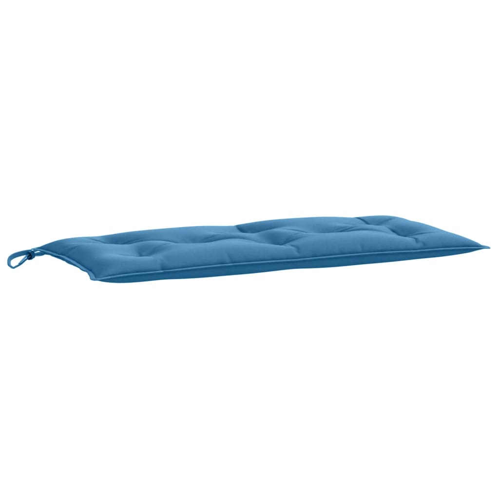 Coussins de banc de jardin lot de 2 bleu mélangé tissu