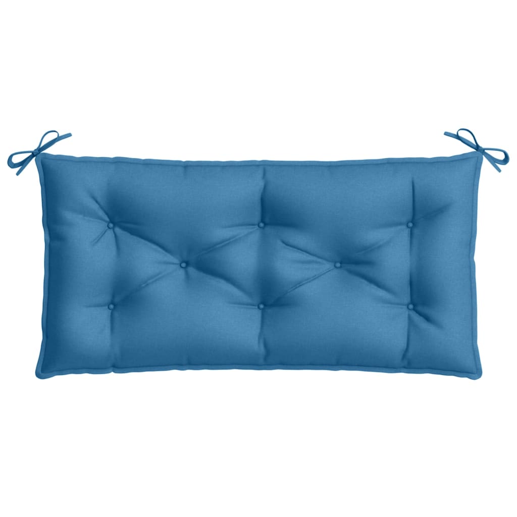 Coussins de banc de jardin lot de 2 bleu mélangé tissu