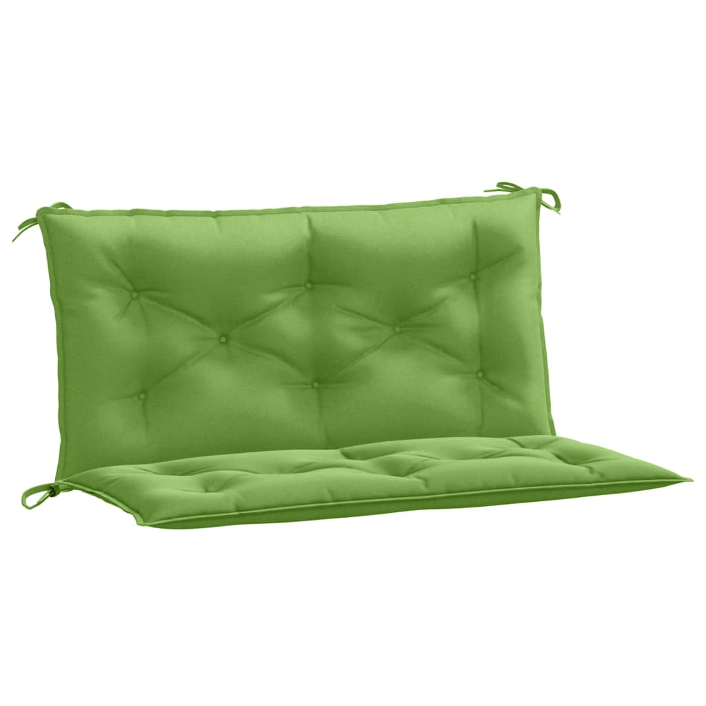 Coussins de banc de jardin lot de 2 vert mélangé tissu