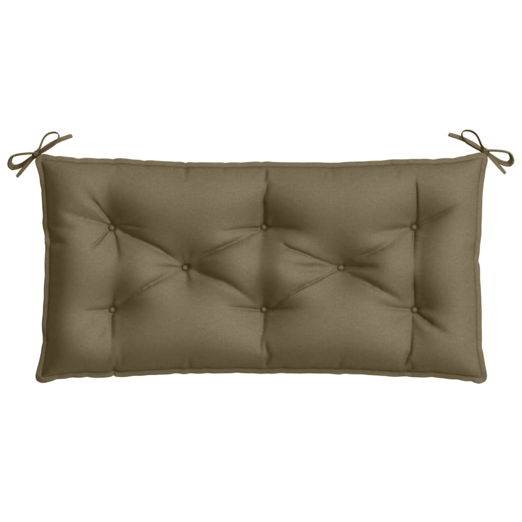 Coussins de banc de jardin lot de 2 taupe mélangé tissu