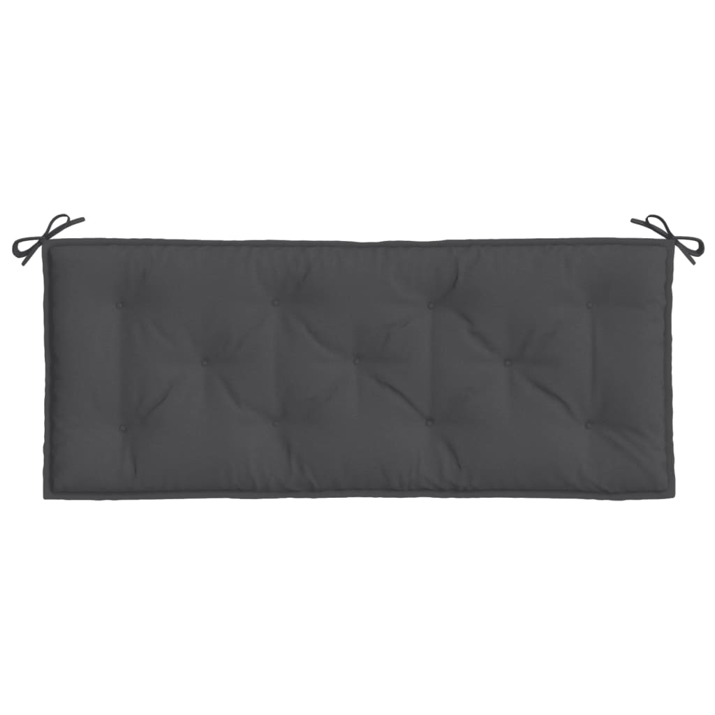 Coussins de banc de jardin lot de 2 anthracite mélangé tissu