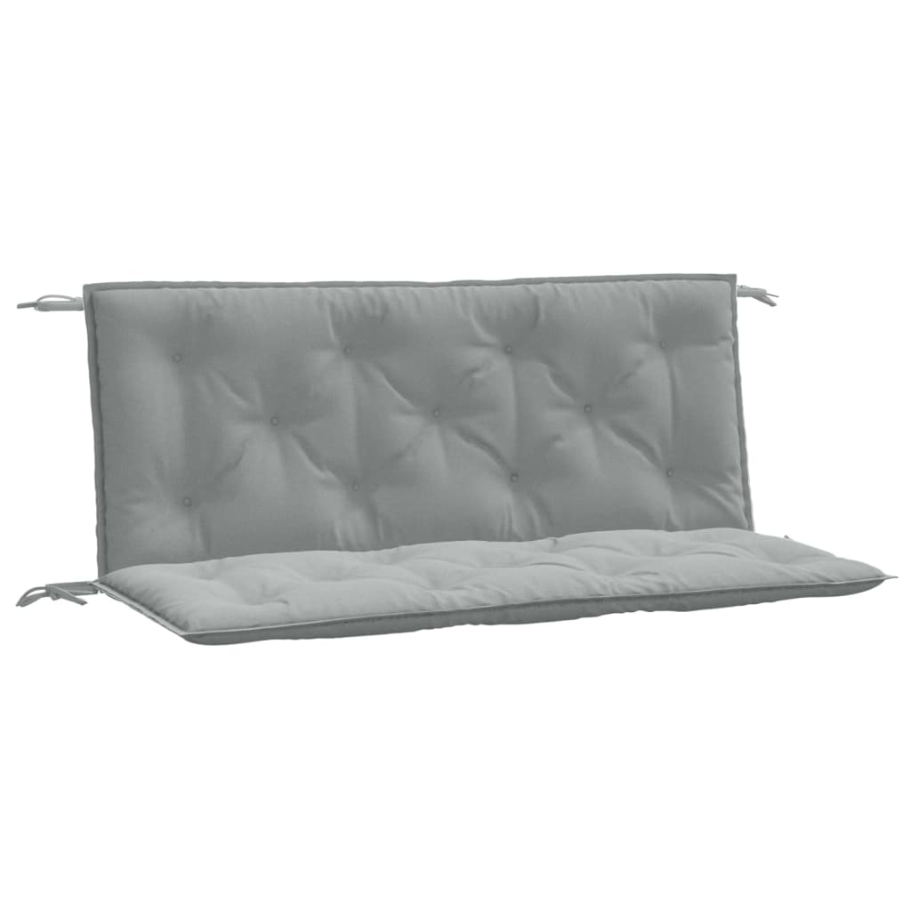 Coussins de banc de jardin lot de 2 gris clair mélangé tissu