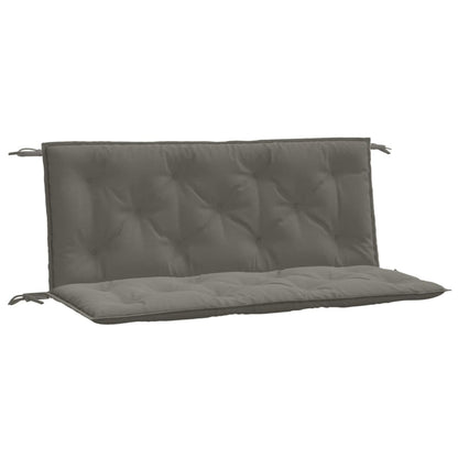 Coussins de banc de jardin lot de 2 gris foncé mélangé tissu