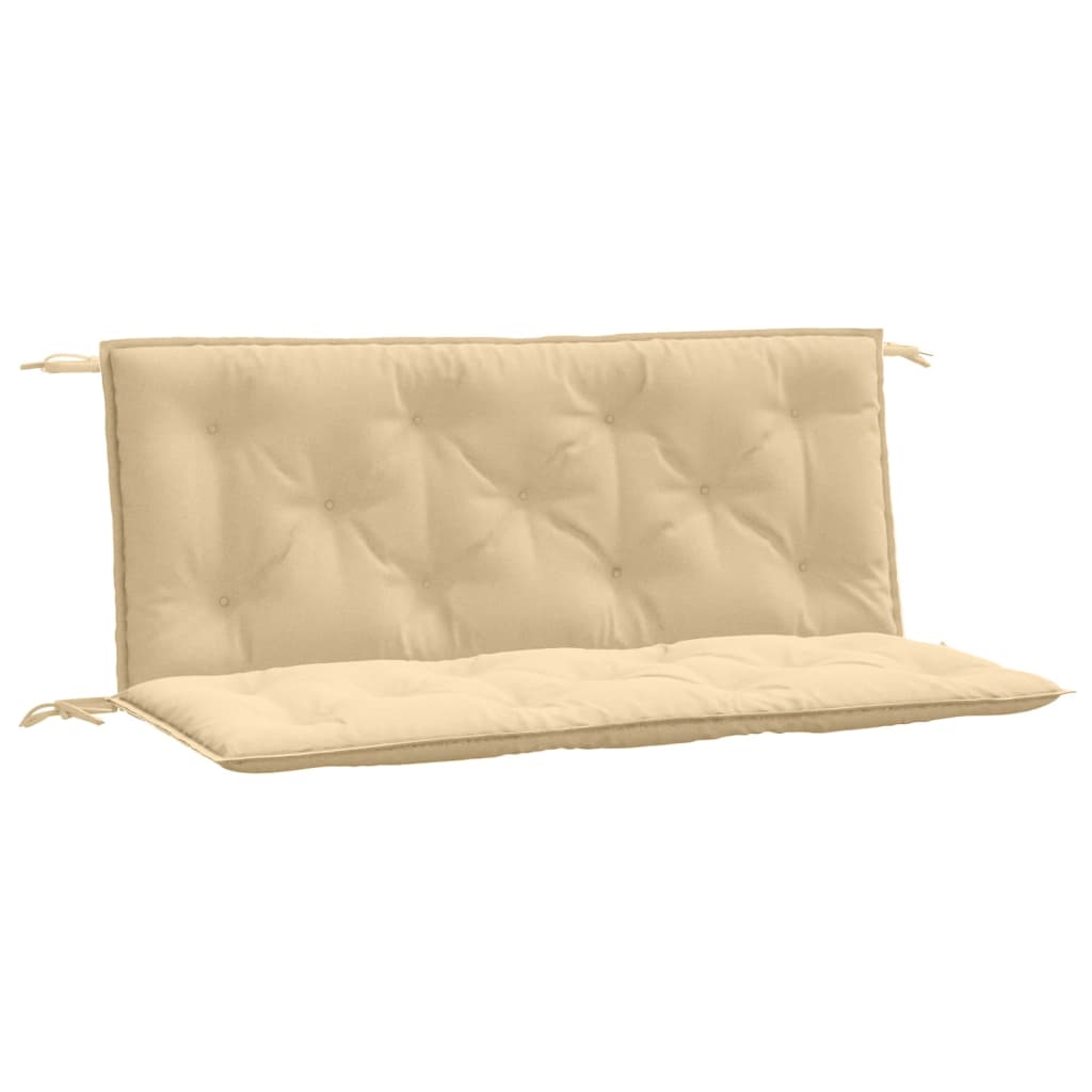 Coussins de banc de jardin lot de 2 beige mélangé tissu