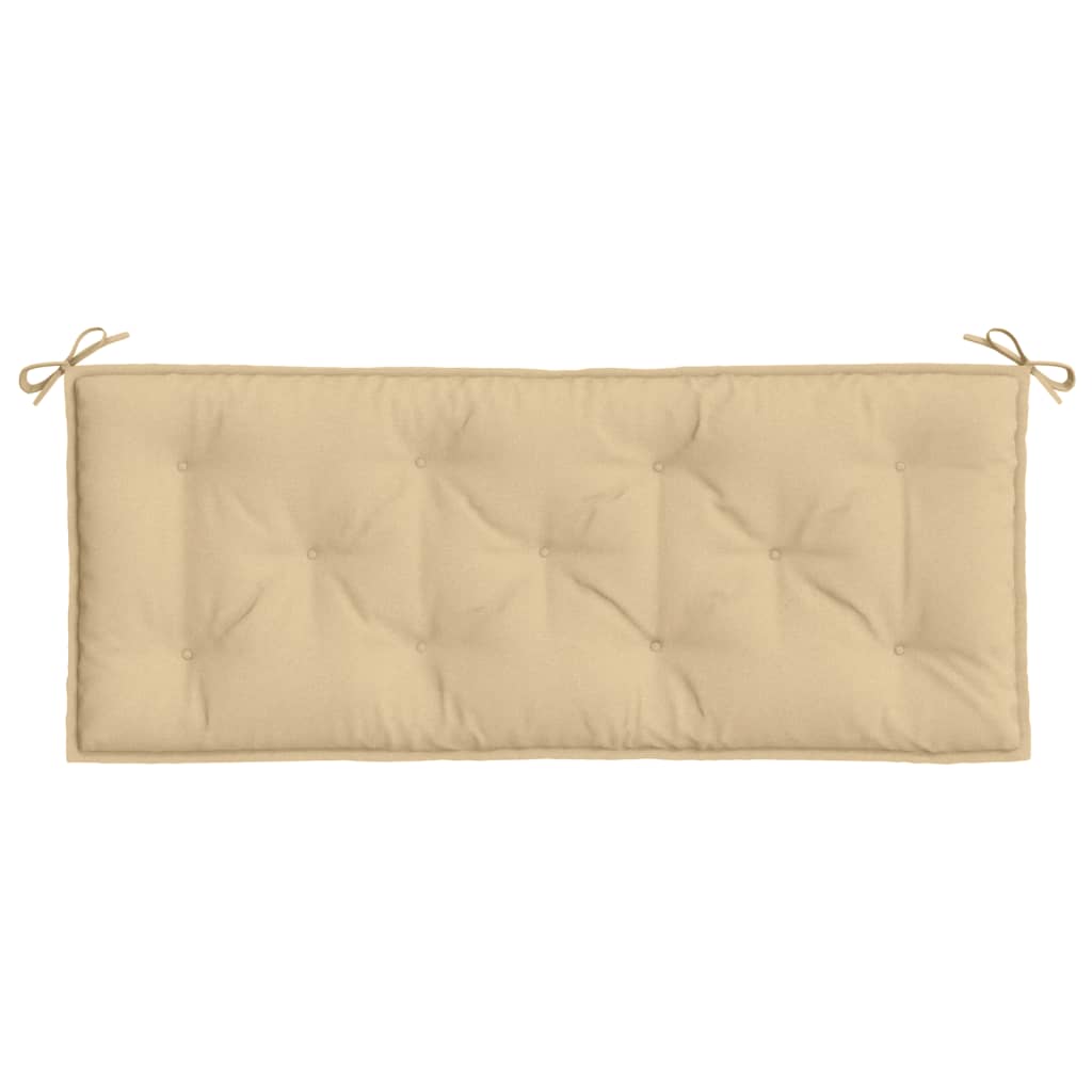 Coussins de banc de jardin lot de 2 beige mélangé tissu