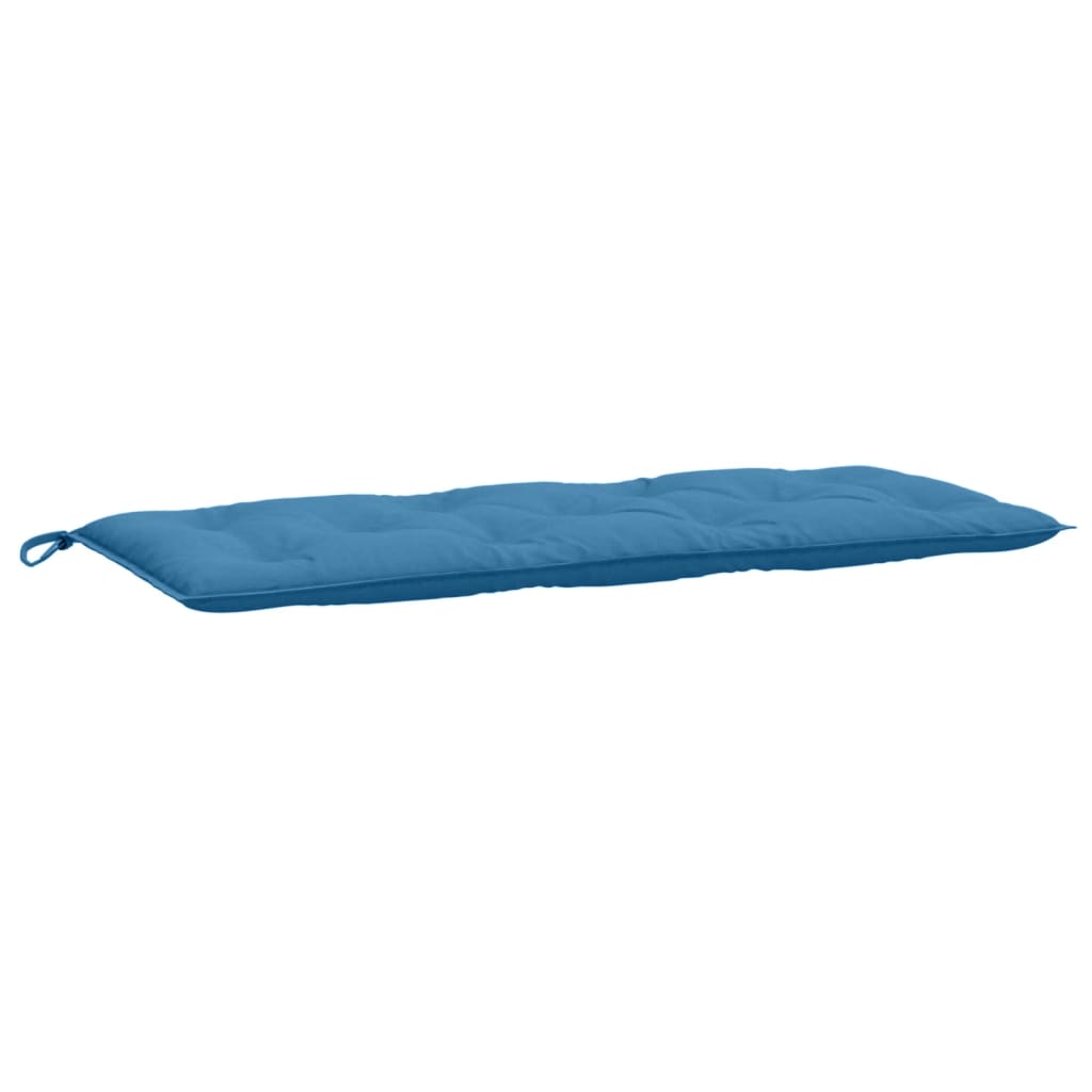 Coussins de banc de jardin lot de 2 bleu mélangé tissu