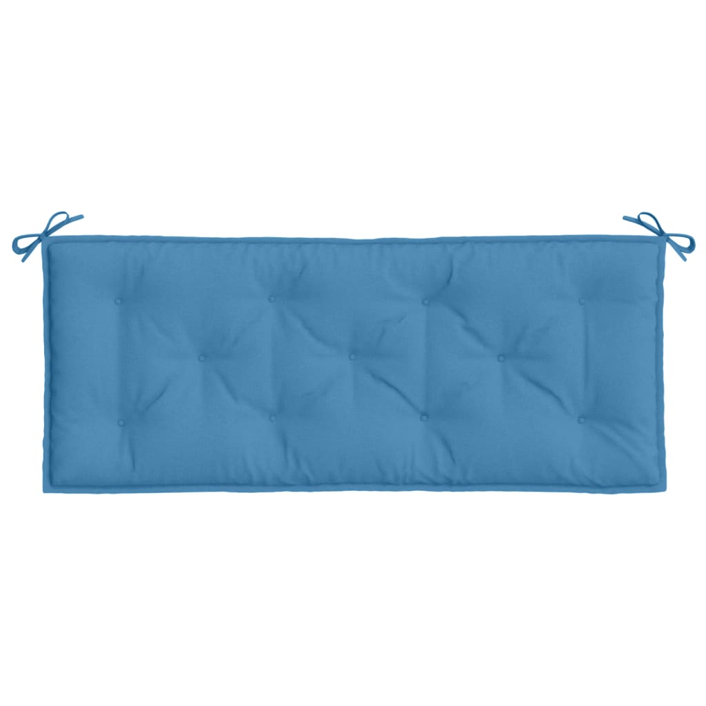 Coussins de banc de jardin lot de 2 bleu mélangé tissu