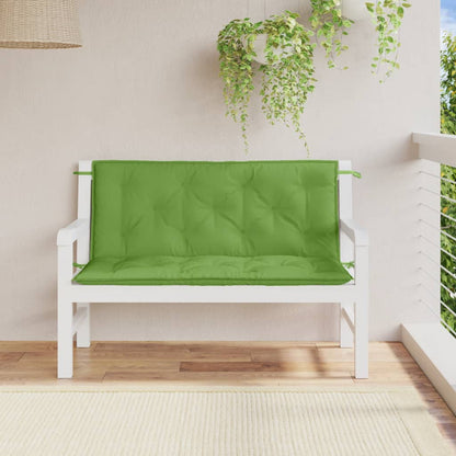 Coussins de banc de jardin lot de 2 vert mélangé tissu