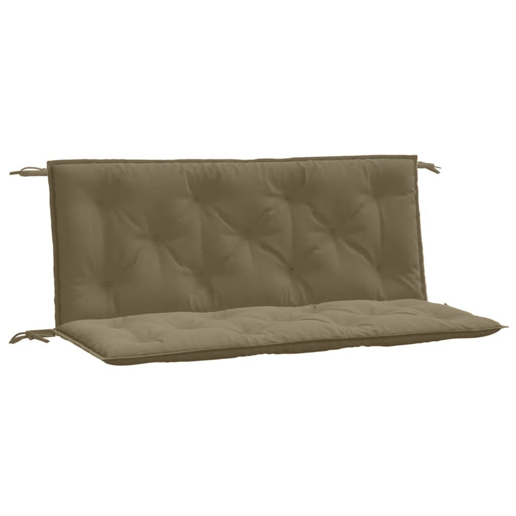 Coussins de banc de jardin lot de 2 taupe mélangé tissu