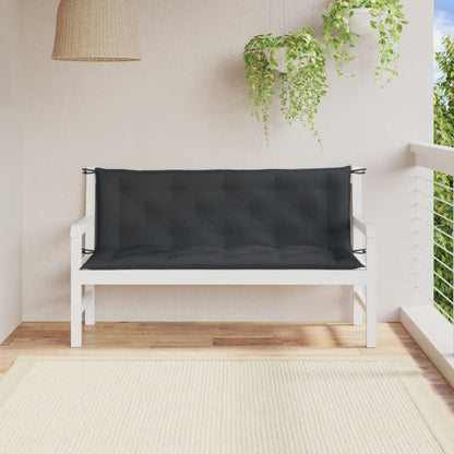 Coussins de banc de jardin lot de 2 anthracite mélangé tissu