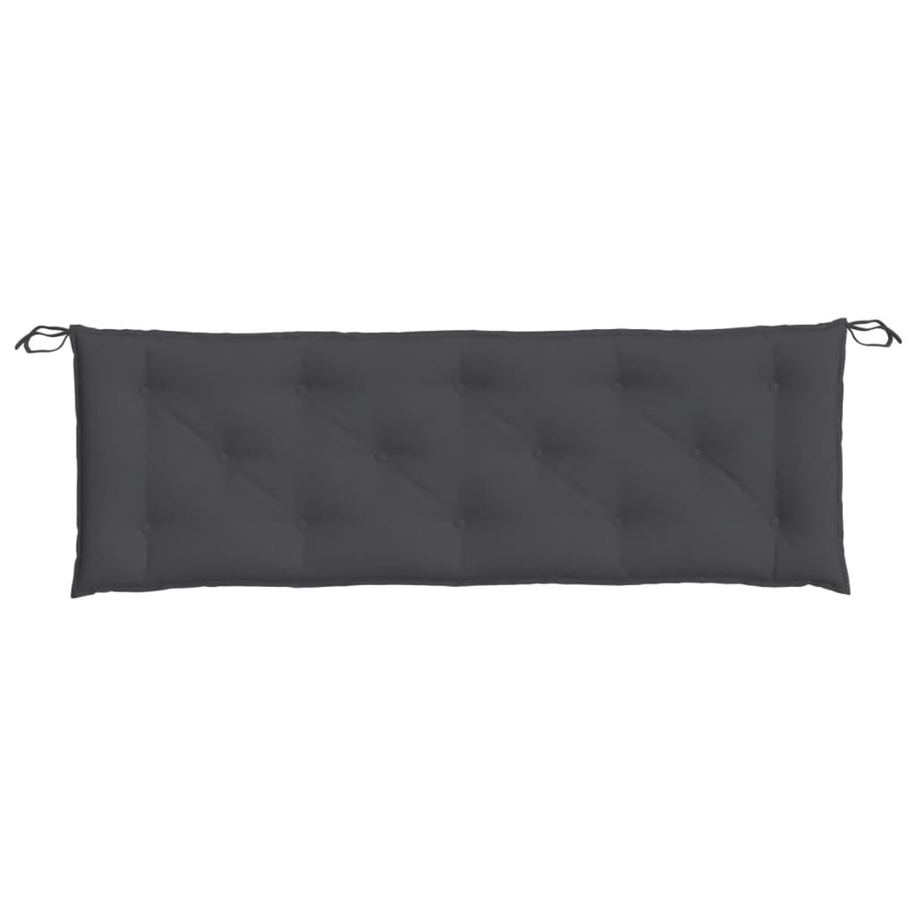 Coussins de banc de jardin lot de 2 anthracite mélangé tissu