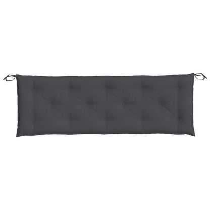 Coussins de banc de jardin lot de 2 anthracite mélangé tissu