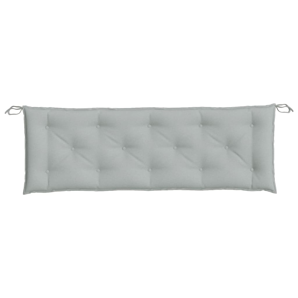 Coussins de banc de jardin lot de 2 gris clair mélangé tissu