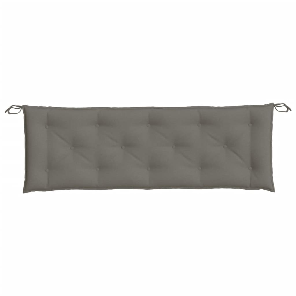 Coussins de banc de jardin lot de 2 gris foncé mélangé tissu