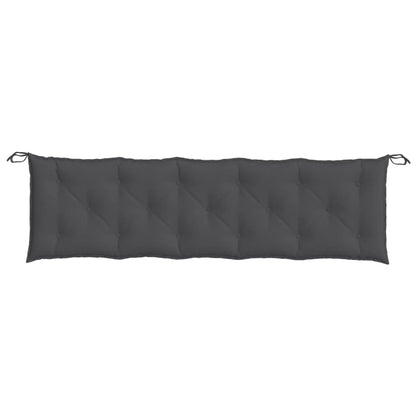 Coussins de banc de jardin lot de 2 anthracite mélangé tissu