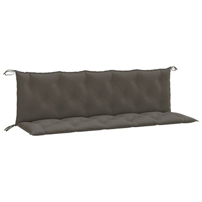 Coussins de banc de jardin lot de 2 gris foncé mélangé tissu