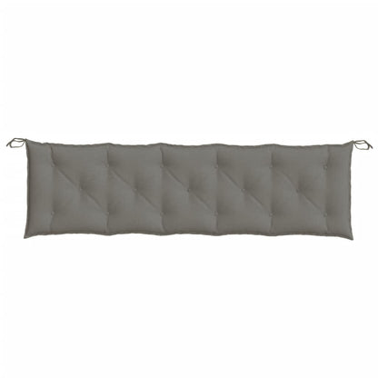 Coussins de banc de jardin lot de 2 gris foncé mélangé tissu