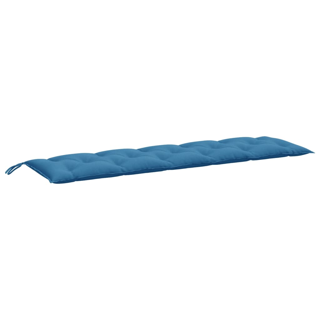 Coussins de banc de jardin lot de 2 bleu mélangé tissu