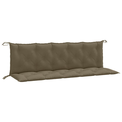 Coussins de banc de jardin lot de 2 taupe mélangé tissu