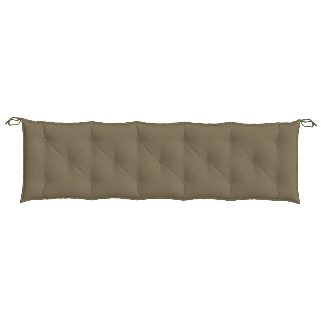 Coussins de banc de jardin lot de 2 taupe mélangé tissu