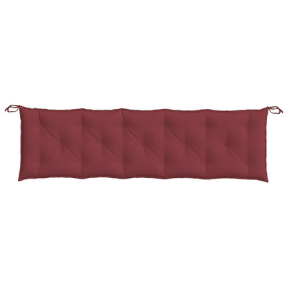 Coussins de banc de jardin lot de 2 rouge bordeaux mélangé