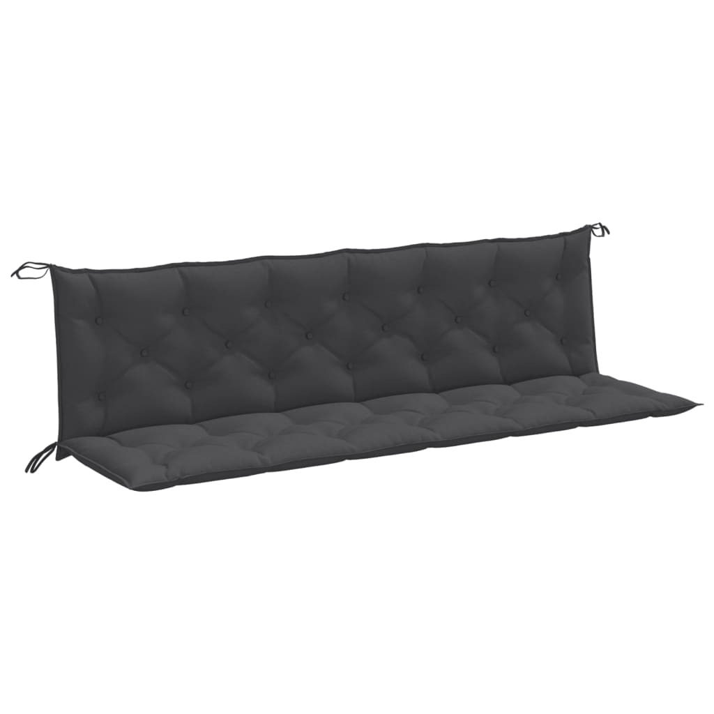 Coussins de banc de jardin lot de 2 anthracite mélangé tissu