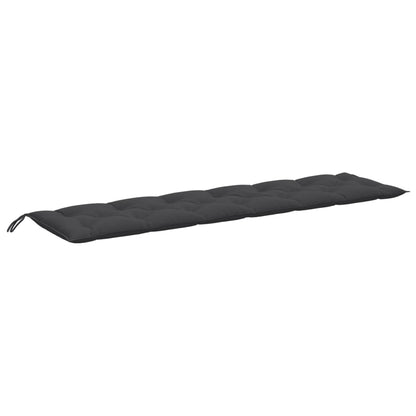 Coussins de banc de jardin lot de 2 anthracite mélangé tissu