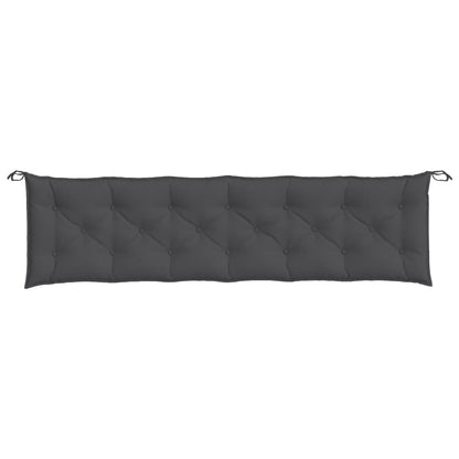 Coussins de banc de jardin lot de 2 anthracite mélangé tissu