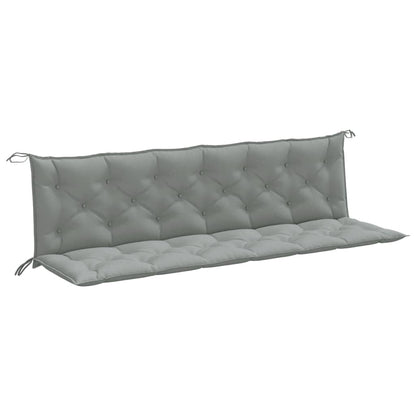 Coussins de banc de jardin lot de 2 gris clair mélangé tissu