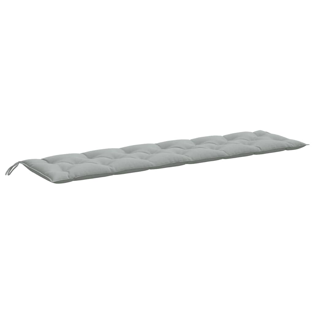 Coussins de banc de jardin lot de 2 gris clair mélangé tissu