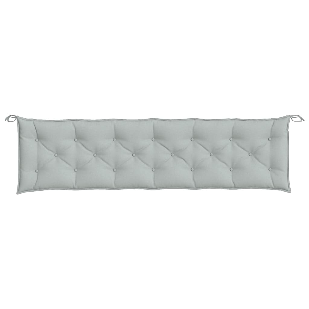 Coussins de banc de jardin lot de 2 gris clair mélangé tissu