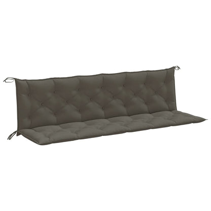 Coussins de banc de jardin lot de 2 gris foncé mélangé tissu