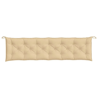 Coussins de banc de jardin lot de 2 beige mélangé tissu