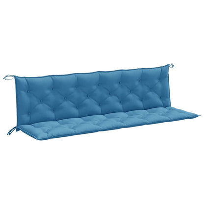 Coussins de banc de jardin lot de 2 bleu mélangé tissu