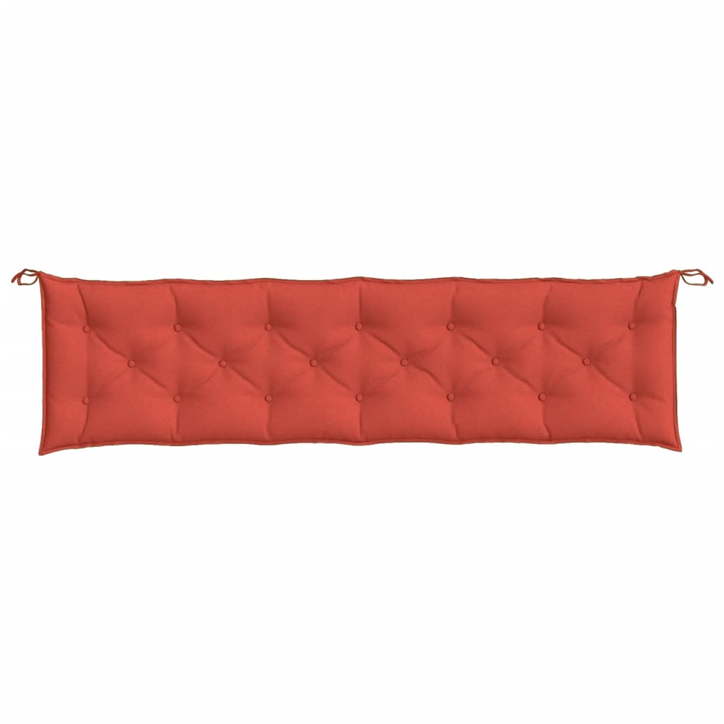 Coussins de banc de jardin lot de 2 rouge mélangé tissu