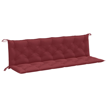 Coussins de banc de jardin lot de 2 rouge bordeaux mélangé