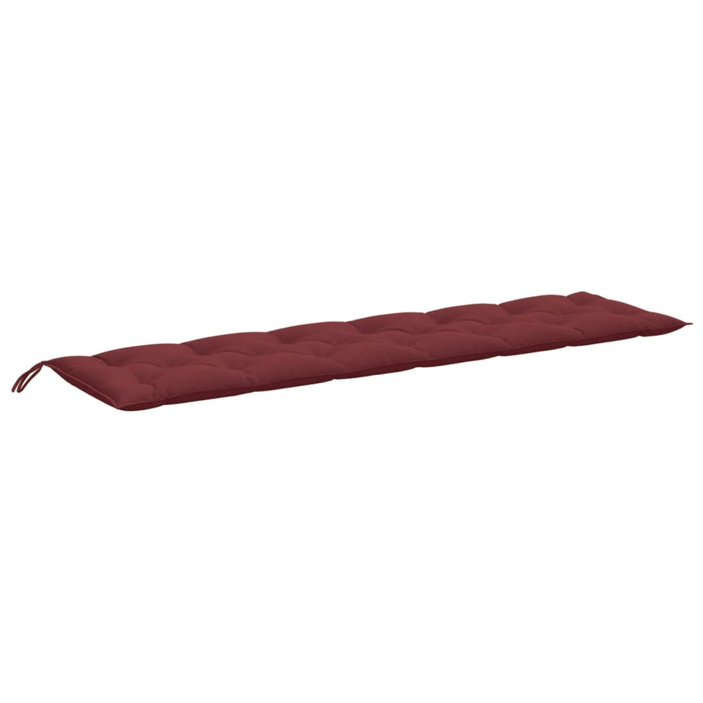 Coussins de banc de jardin lot de 2 rouge bordeaux mélangé