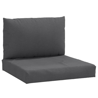 Coussins de palette lot de 2 anthracite mélangé tissu