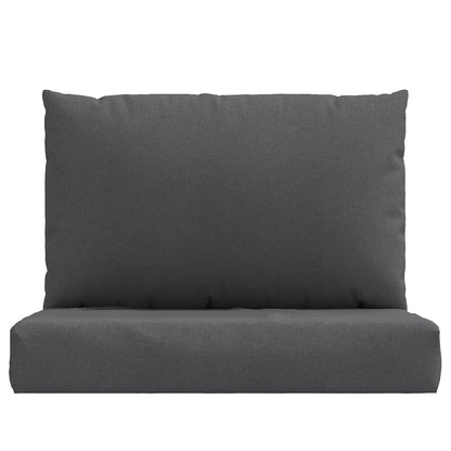 Coussins de palette lot de 2 anthracite mélangé tissu