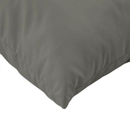 Coussins de palette lot de 2 gris foncé mélangé tissu