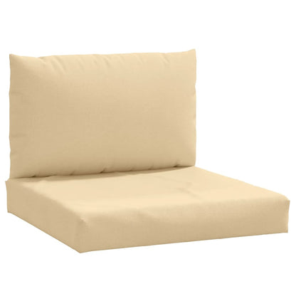 Coussins de palette lot de 2 beige mélangé tissu