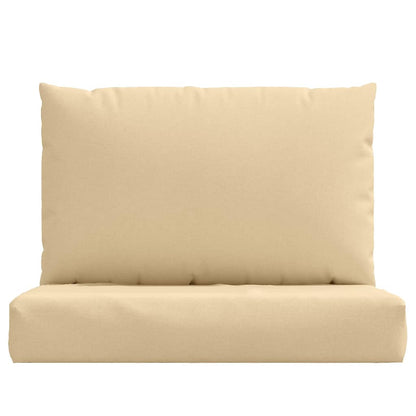 Coussins de palette lot de 2 beige mélangé tissu