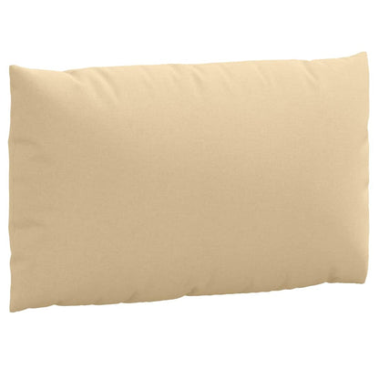 Coussins de palette lot de 2 beige mélangé tissu