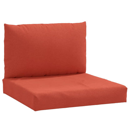 Coussins de palette lot de 2 rouge mélangé tissu