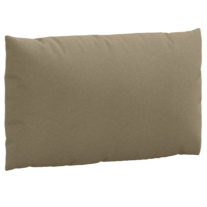 Coussins de palette lot de 2 taupe mélangé tissu