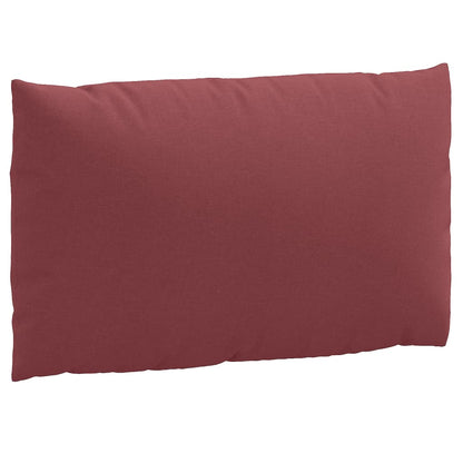 Coussins de palette lot de 2 rouge bordeaux mélangé tissu