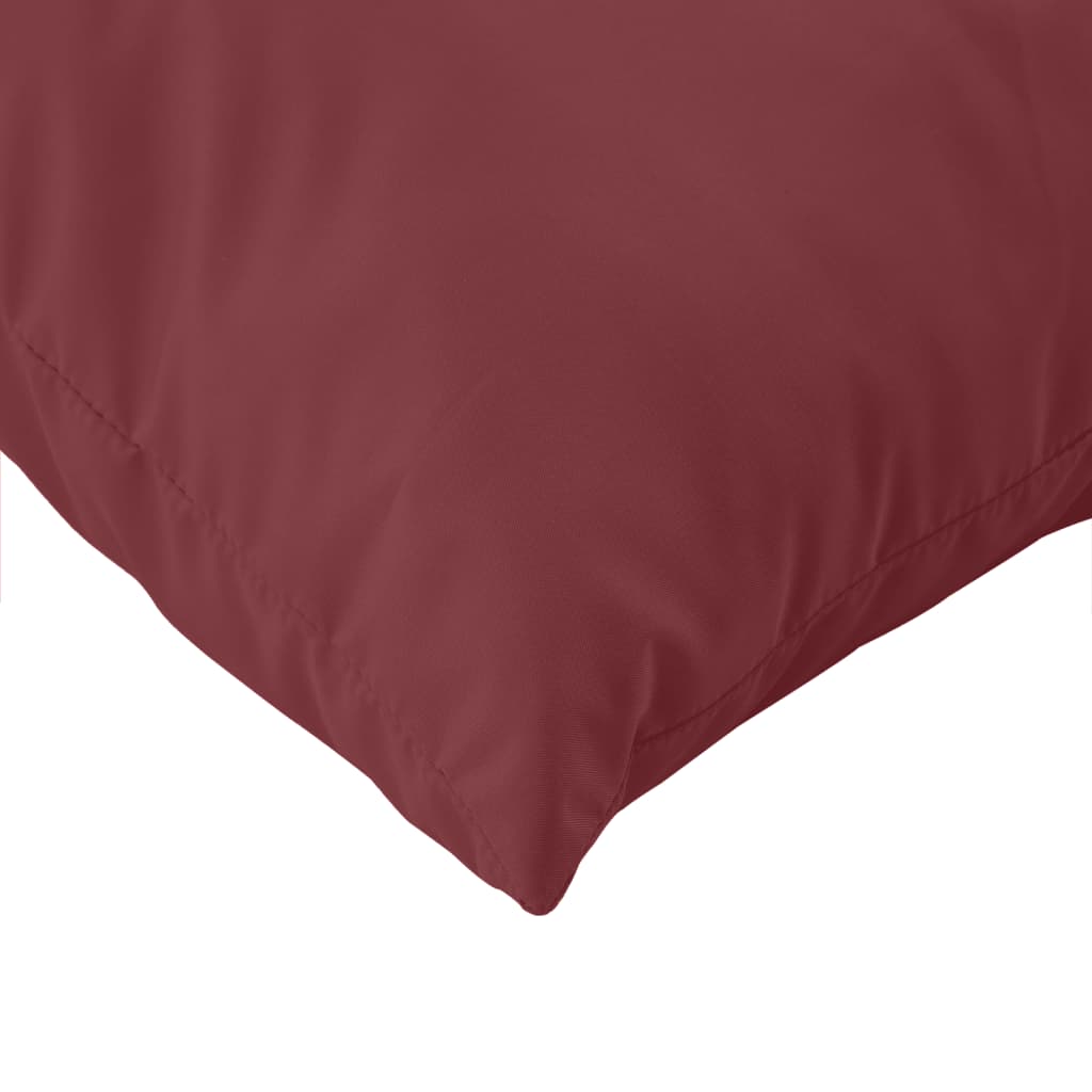 Coussins de palette lot de 2 rouge bordeaux mélangé tissu